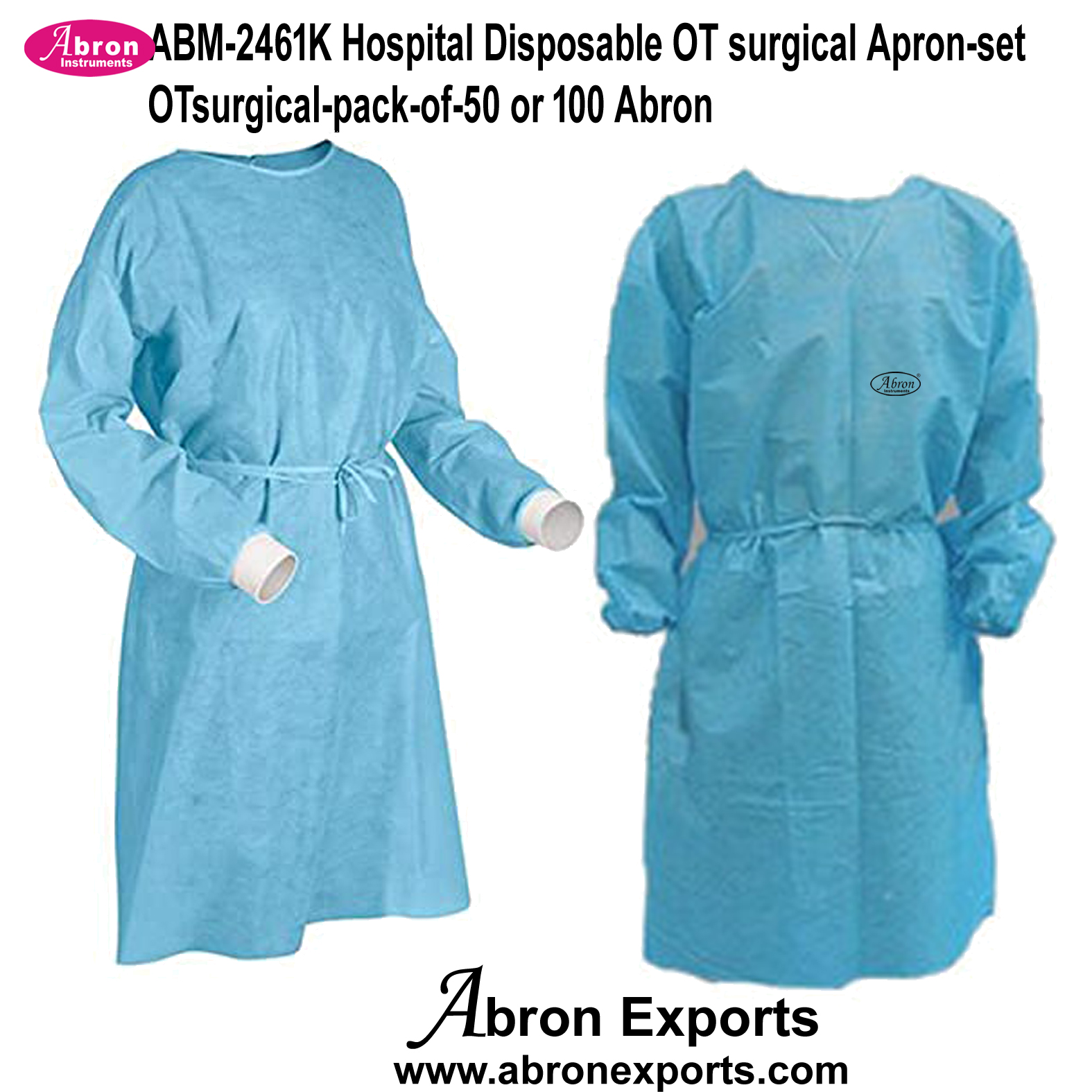 Apron OT Disposable blue cloth Gown High quality non-woven fabrics AB-552E
